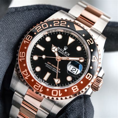 rolex gmt-master ii root beer rose gold|rolex gmt master ii 126711chnr.